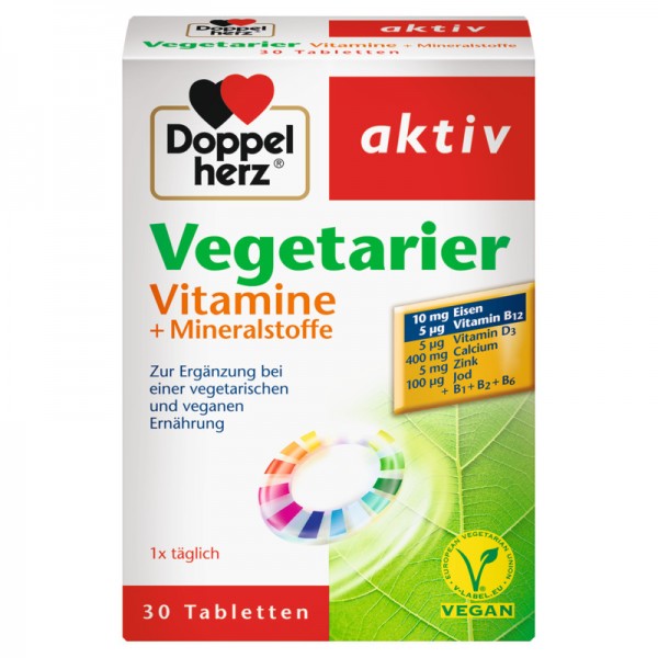 Doppelherz Vegetarier Vitamine + Mineralstoffe 30 Tbl.